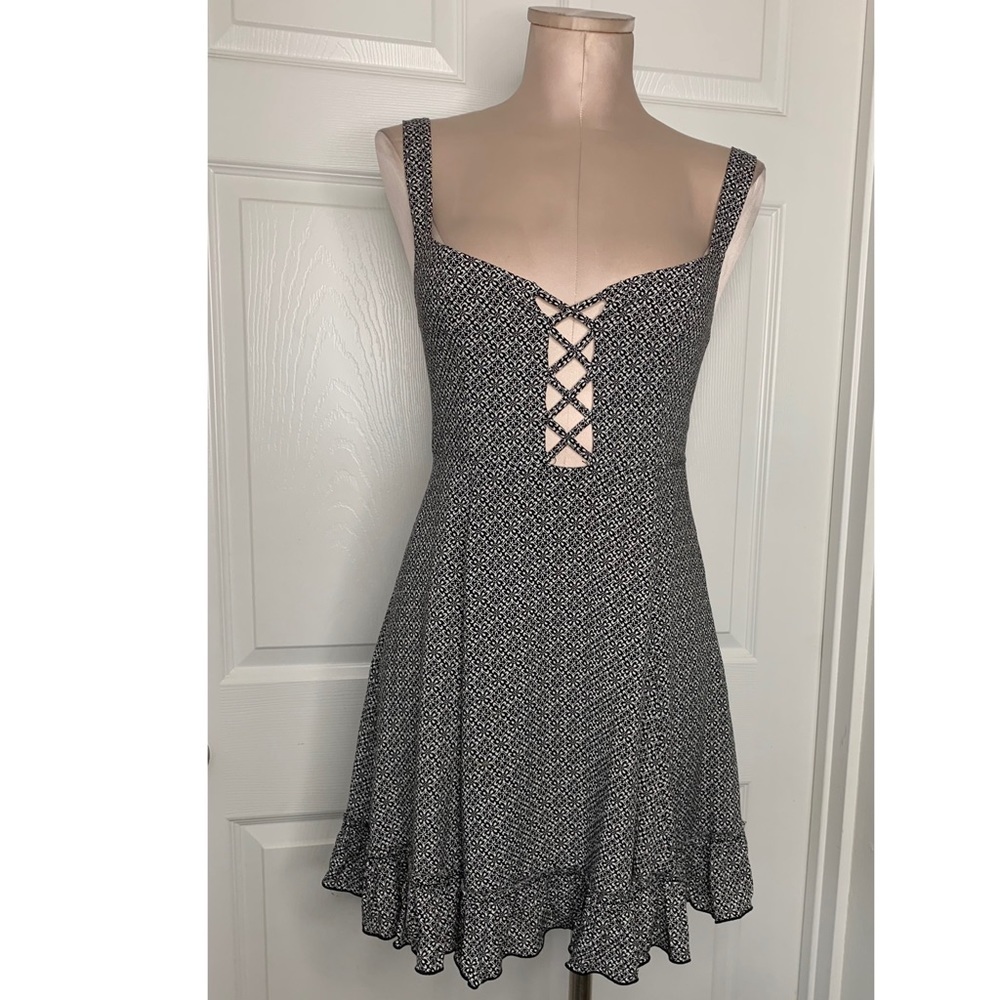 Free People Cutout Mini Floral Dress XS